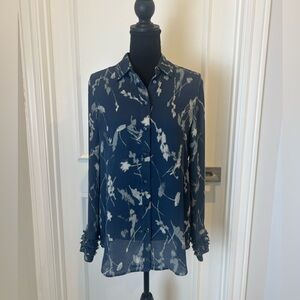 Banana Republic Sheer Tunic Blouse Size Small